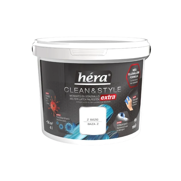 HÉRA Clean and Style 1 l - (Z bázis) | mosható beltéri falfesték