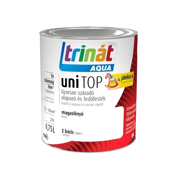 TRINÁT uniTOP AQUA 0,75 l - Z bázis | mf. alapozó és fedőfesték