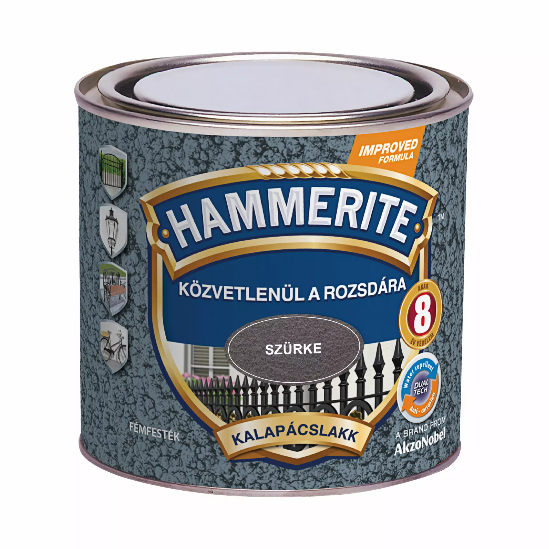 Hammerite Fémfesték Kalapácslakk Szürke 0,25 l
