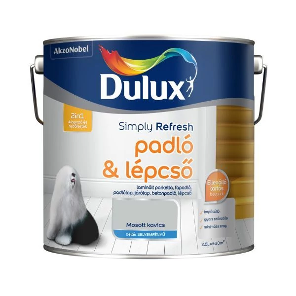 Dulux SR Padló&Lépcső - Mosott kavics 2,5 l - alapozó és fedőfesték