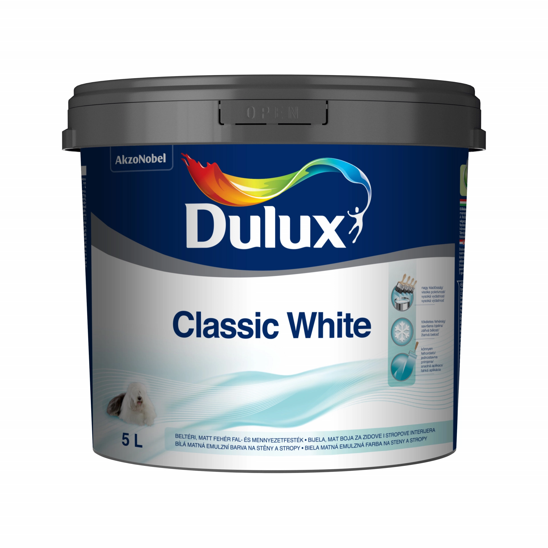 Dulux Classic White beltéri falfesték 5 l