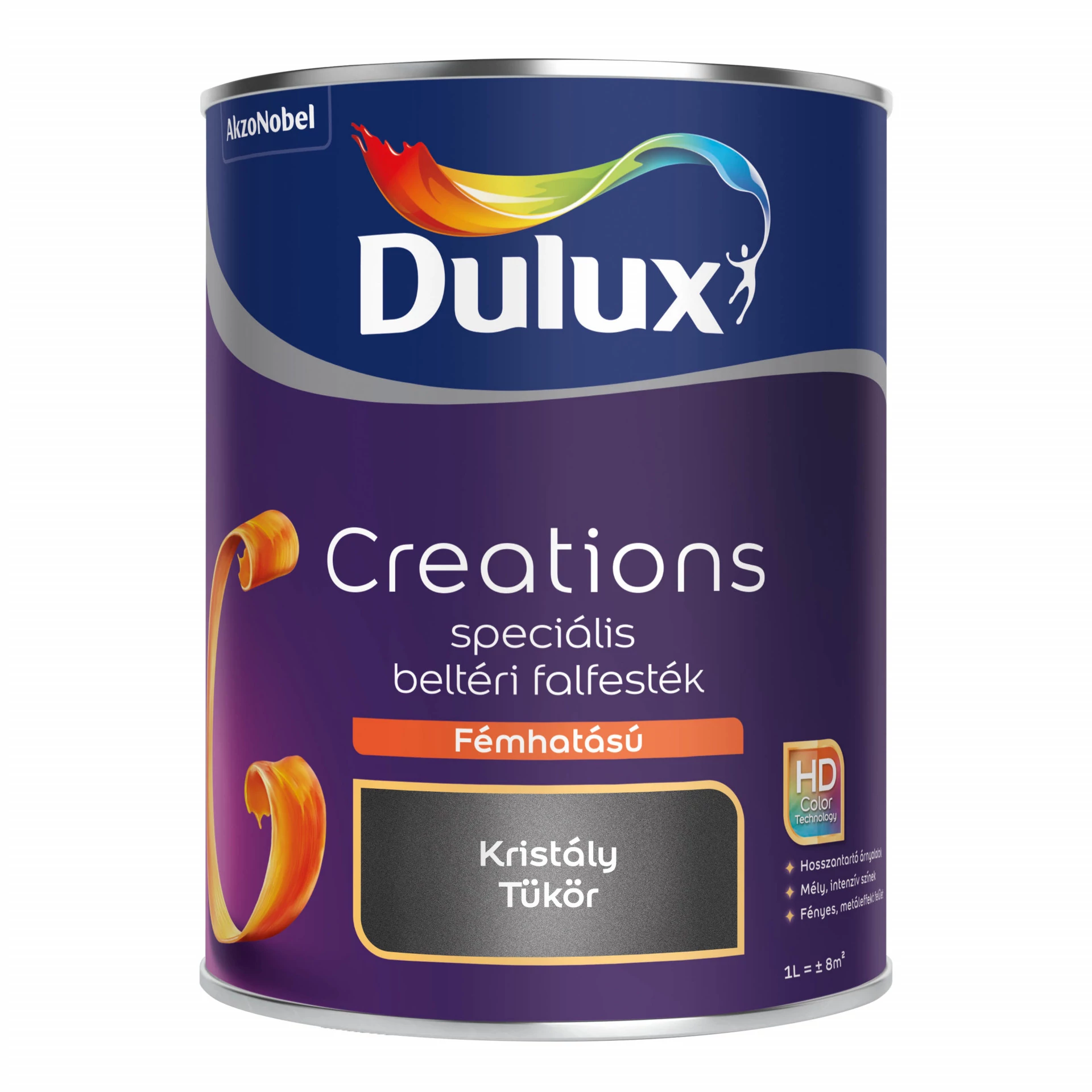 Dulux Creations fémhatású beltéri falfesték 1 l Kristály tükör