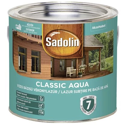 Sadolin CLASSIC AQUA 3in1 - 2,5 l szintelen | selyemfényű vizes vékonylazúr