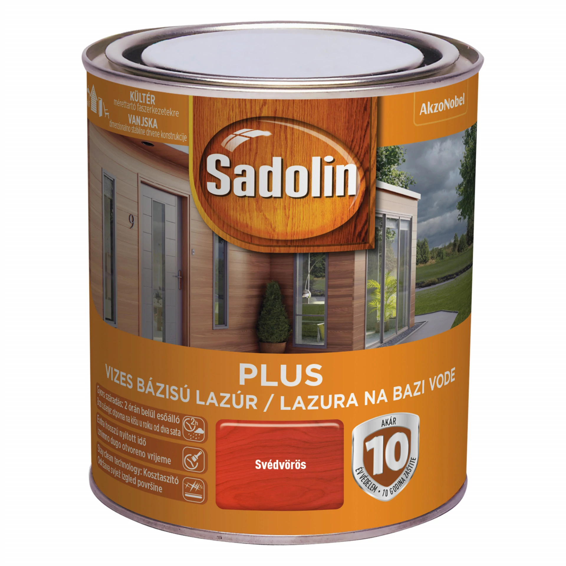 Sadolin Plus vastaglazúr Svédvörös 0,75 l-kifutó