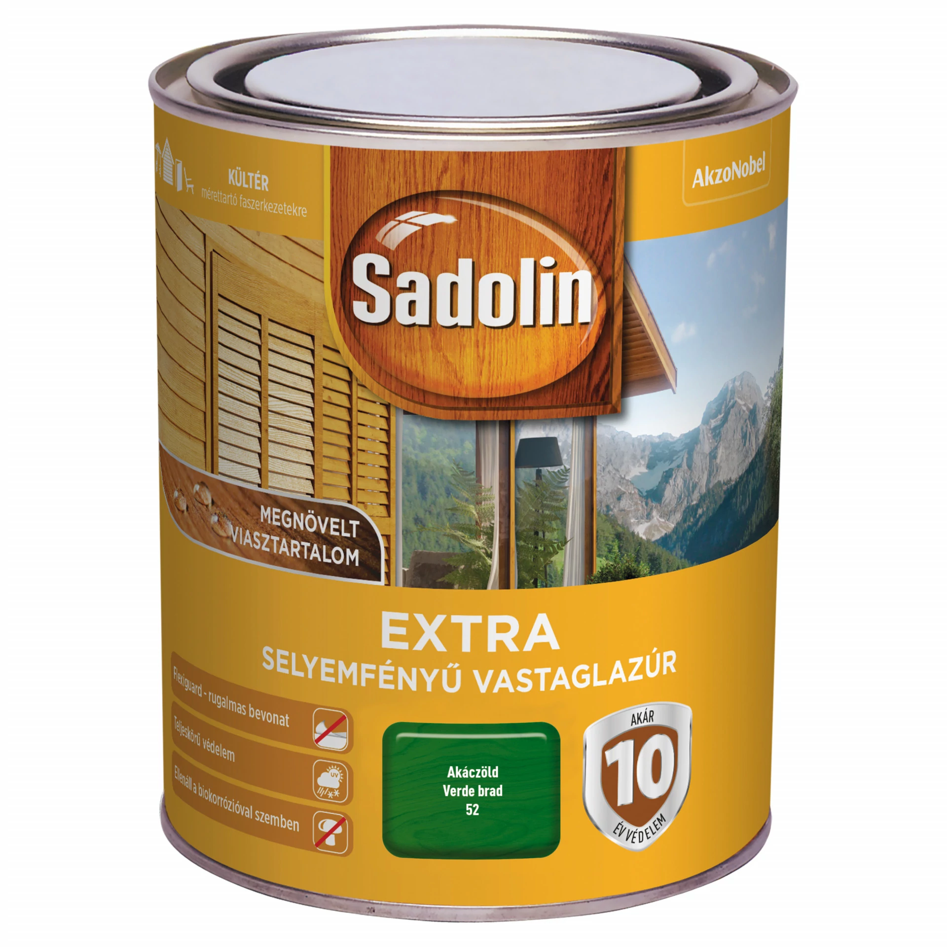 Sadolin Extra - 0,75 l akáczöld | selyemfényű vastaglazúr