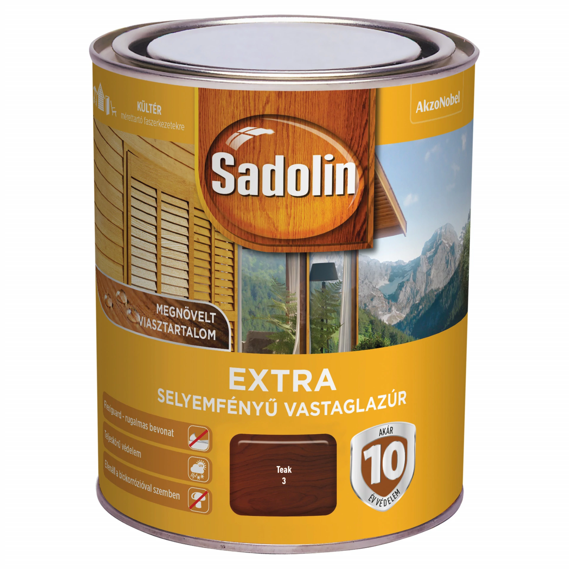 Sadolin Extra - 0,75 l teak | selyemfényű vastaglazúr