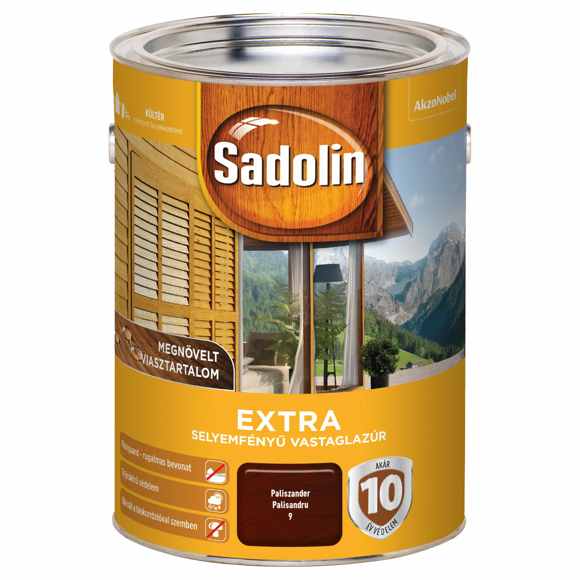Sadolin Extra - 5 l paliszander | selyemfényű vastaglazúr