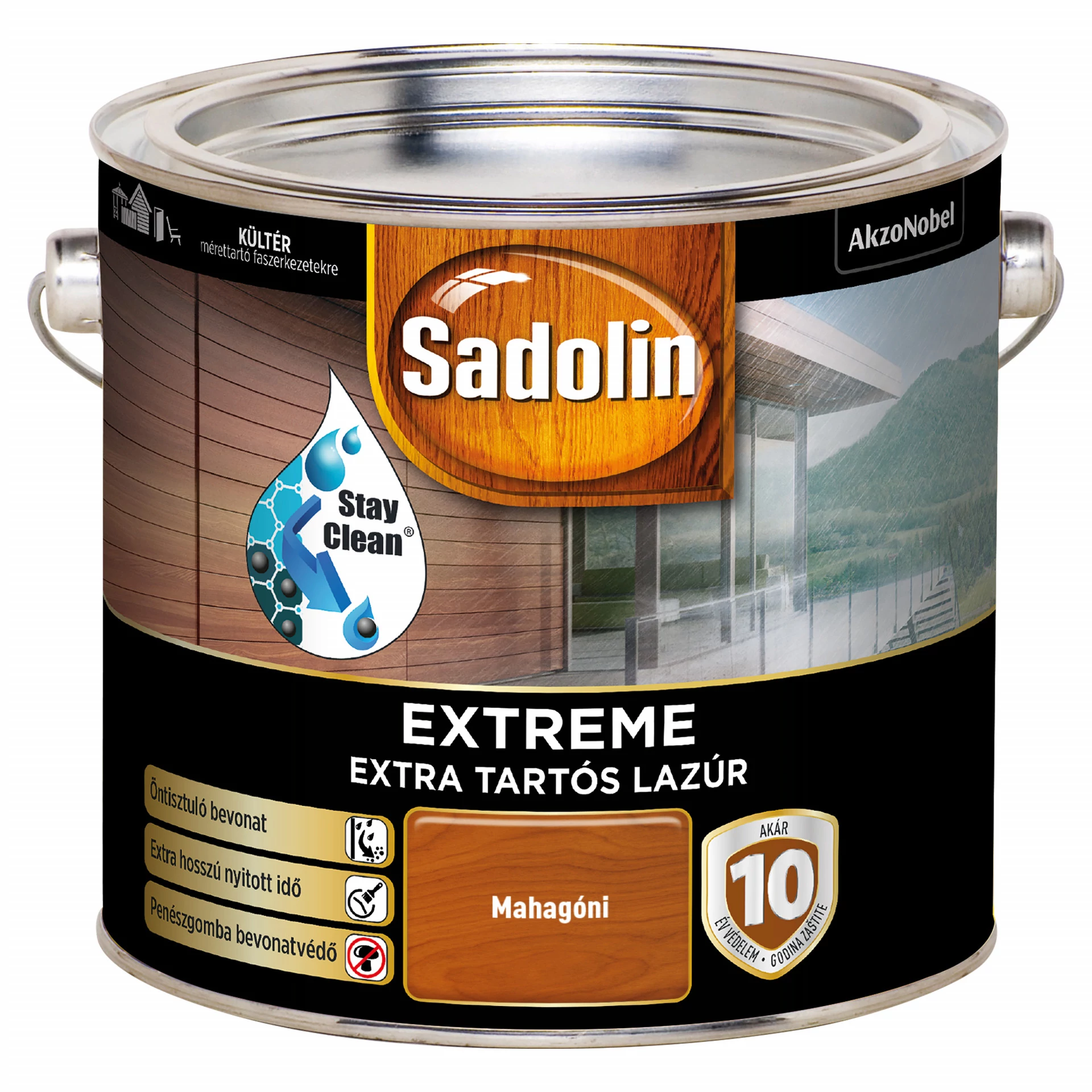 Sadolin Extreme - 2,5 l mahagóni| extra tartós vastaglazúr