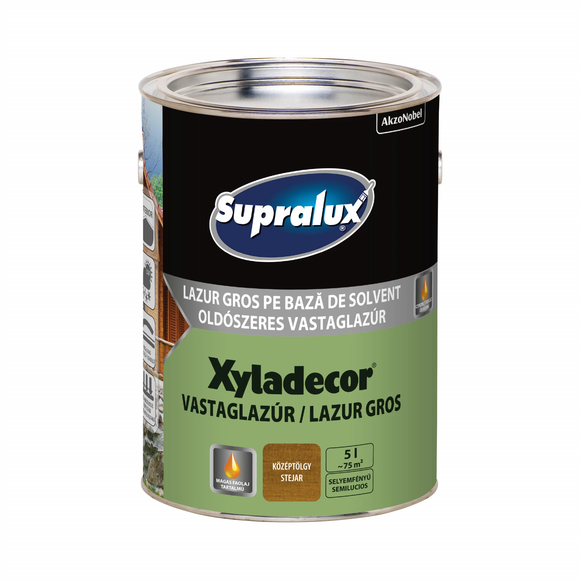 Supralux Xyladecor Vastaglazúr Középtölgy 5 l