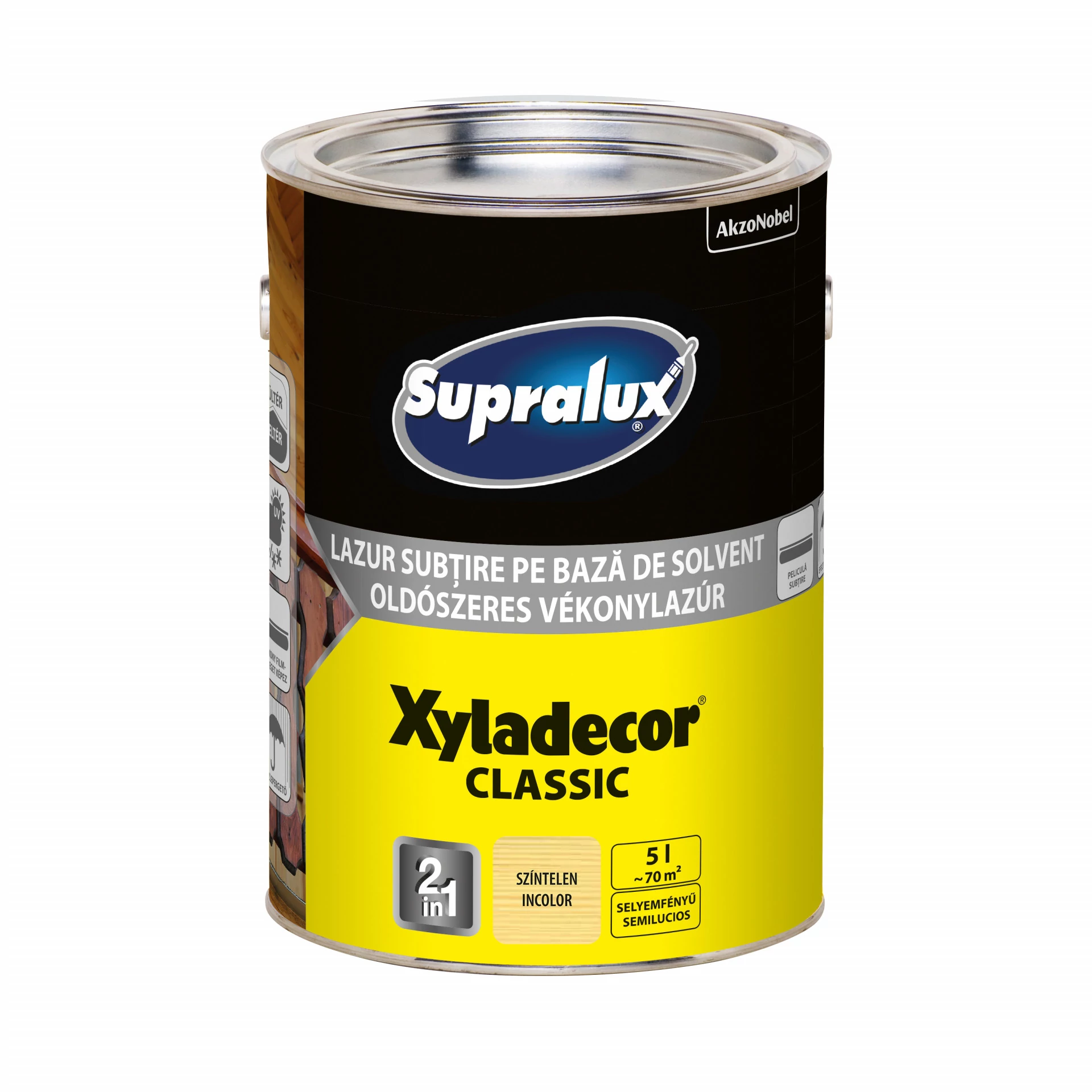 Supralux Xyladecor Classic Vékonylazúr Színtelen 5 l
