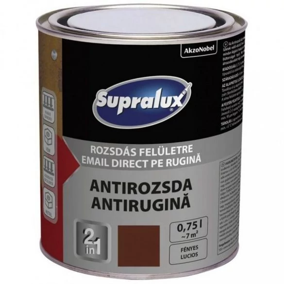 Supralux ANTIROZSDA fényes 0,75 l RAL8017 sötétbarna