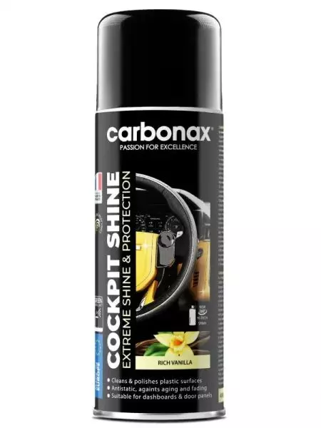 Carbonax Cockpit Shine - fényes műszerfalápoló - Vanilia illat 400 ml