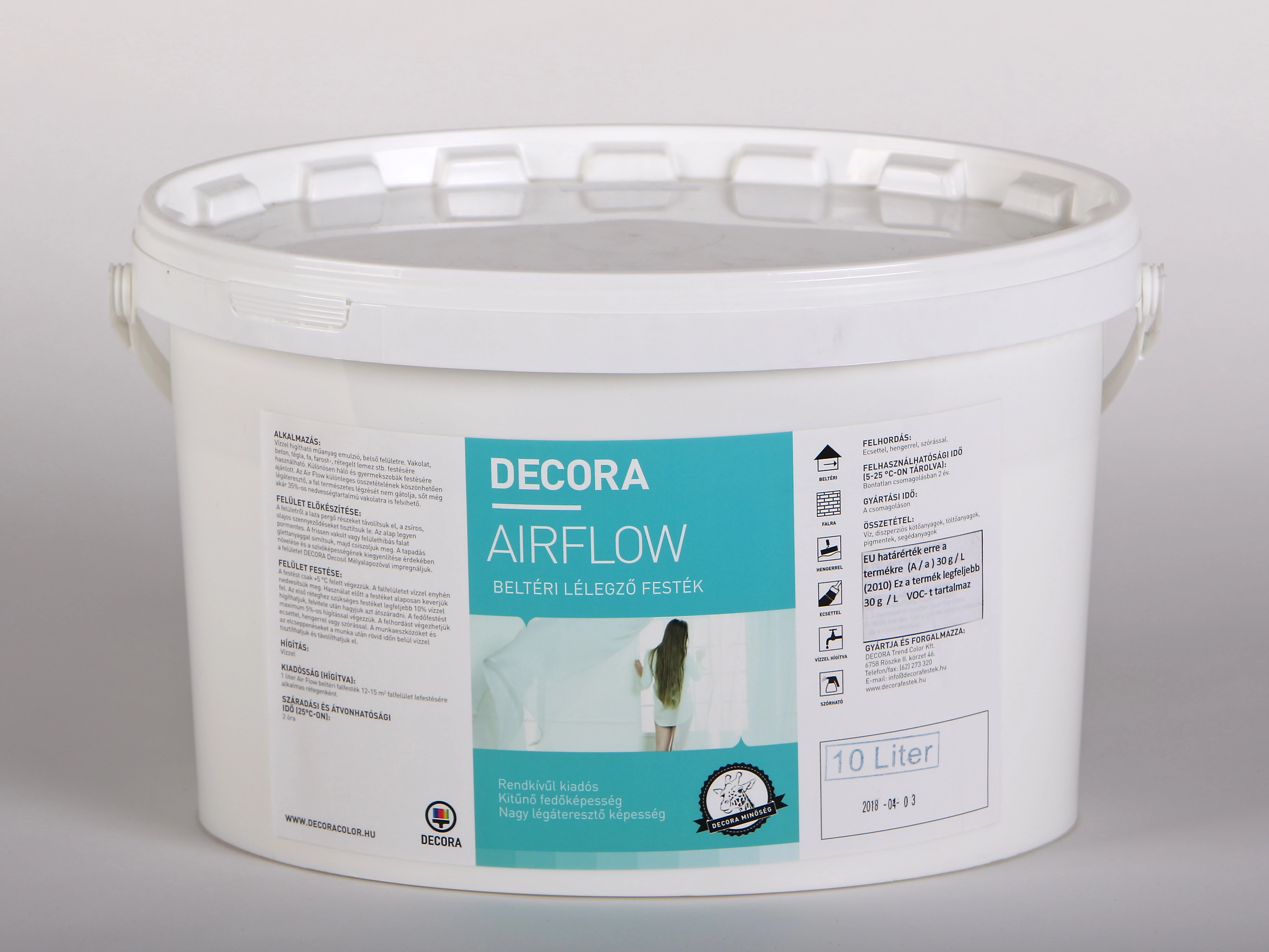 DECORA Airflow lélegző beltéri falfesték 10 l fehér