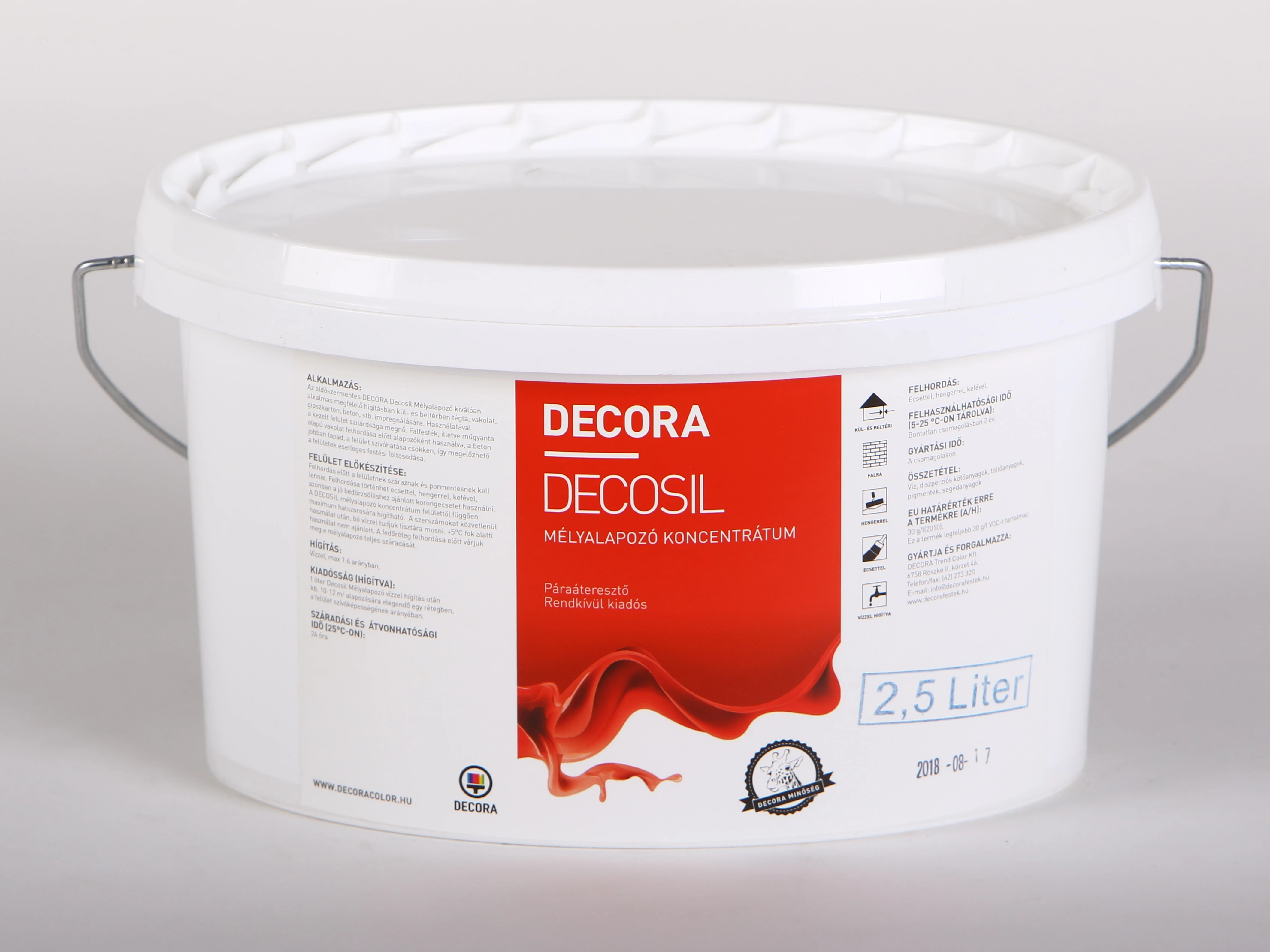 DECORA DECOSIL mélyalapozó koncentrátum 2,5 l