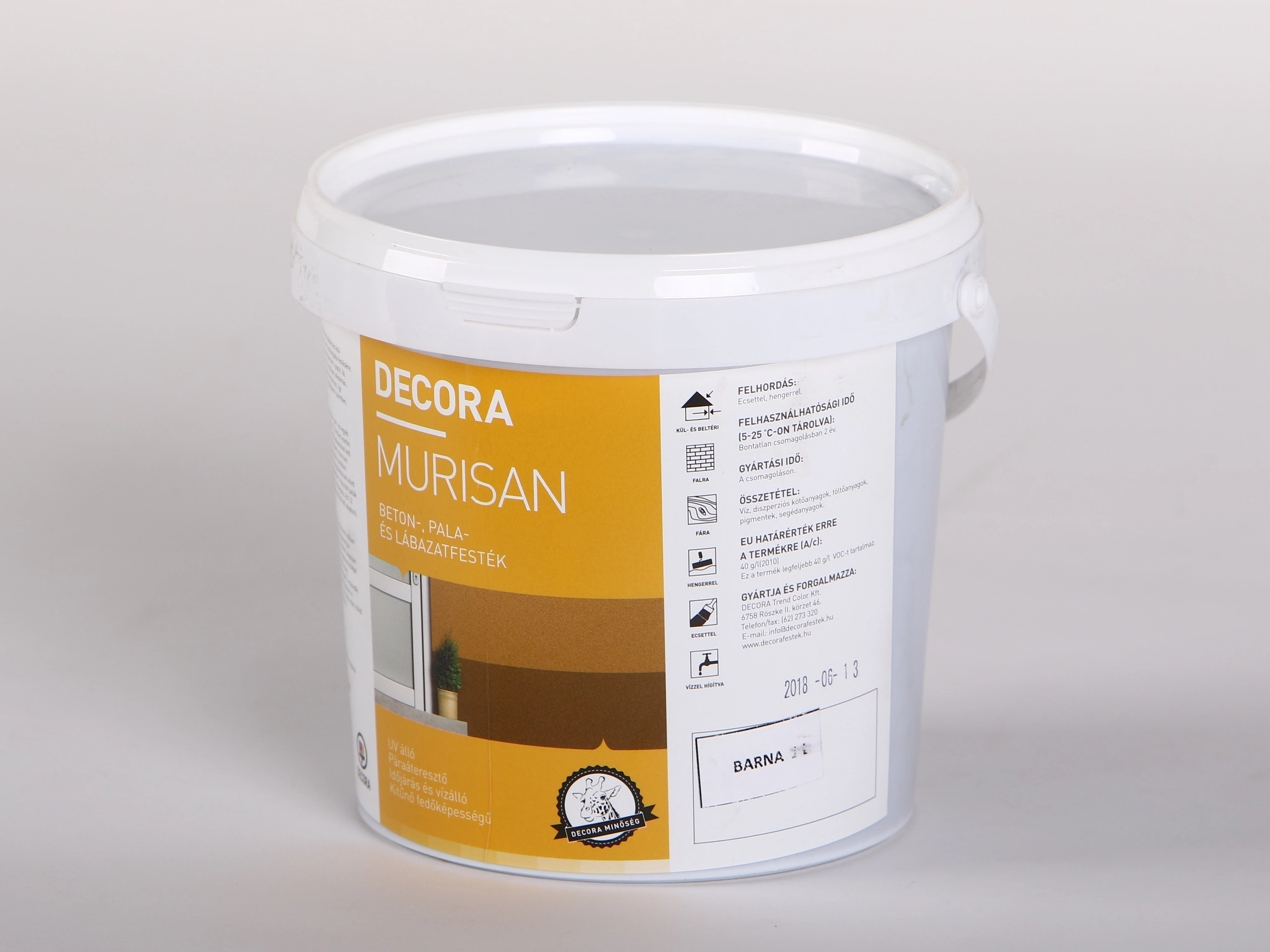 DECORA MURISAN beton-, pala- és lábazatfesték 1 l barna