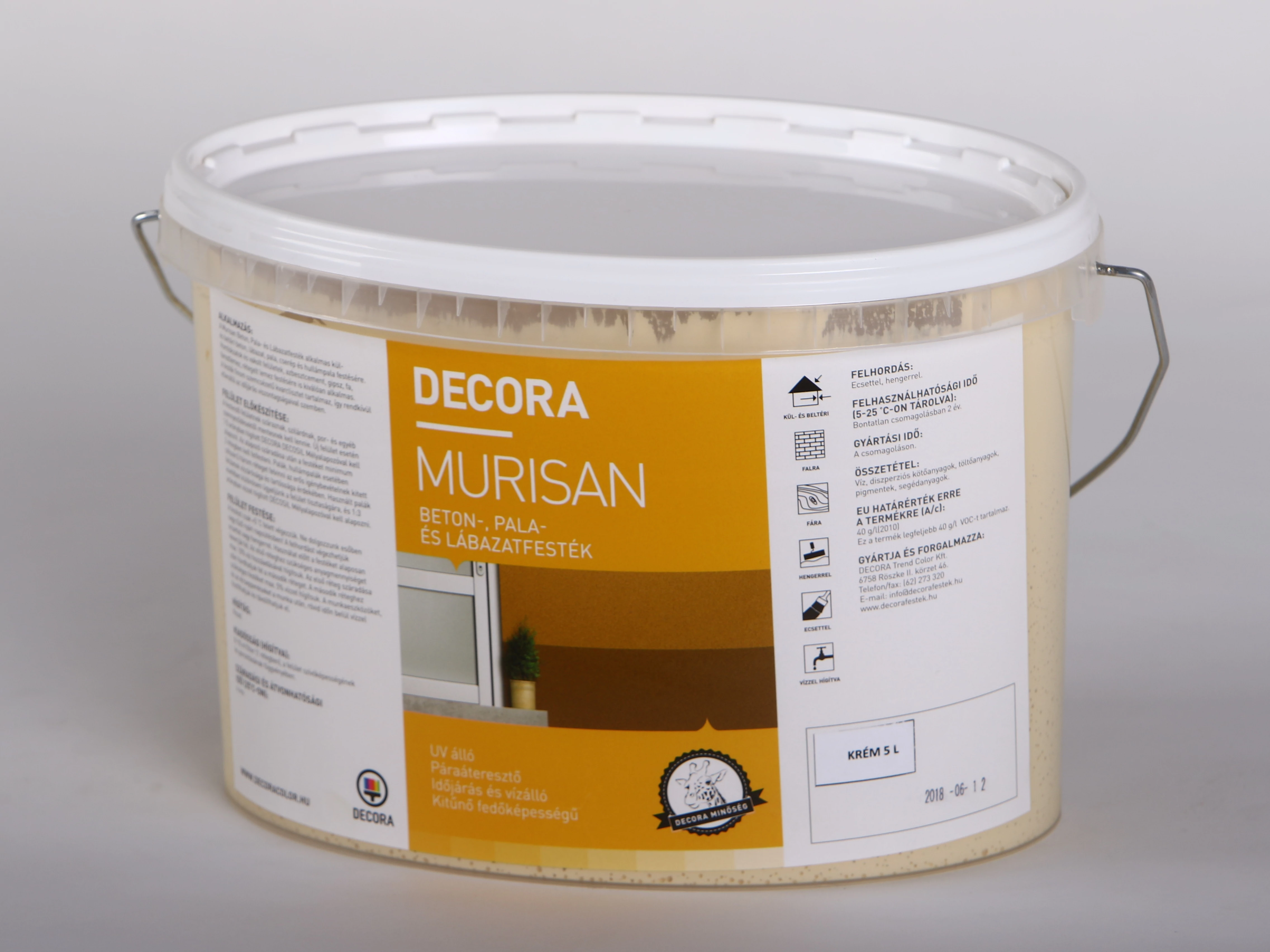 DECORA MURISAN beton-, pala- és lábazatfesték 5 l krém