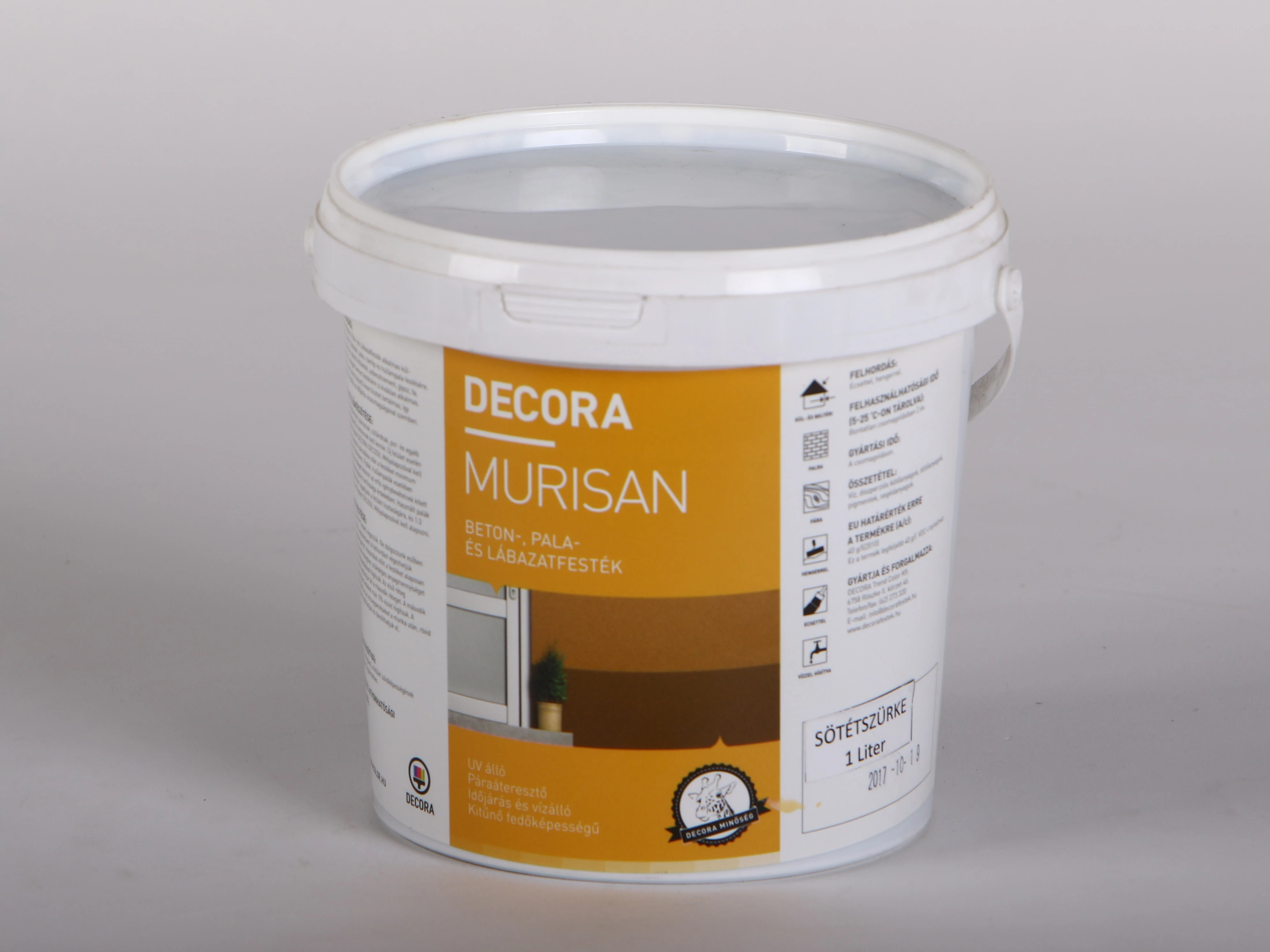 DECORA MURISAN beton-, pala- és lábazatfesték 1 l sötétszürke
