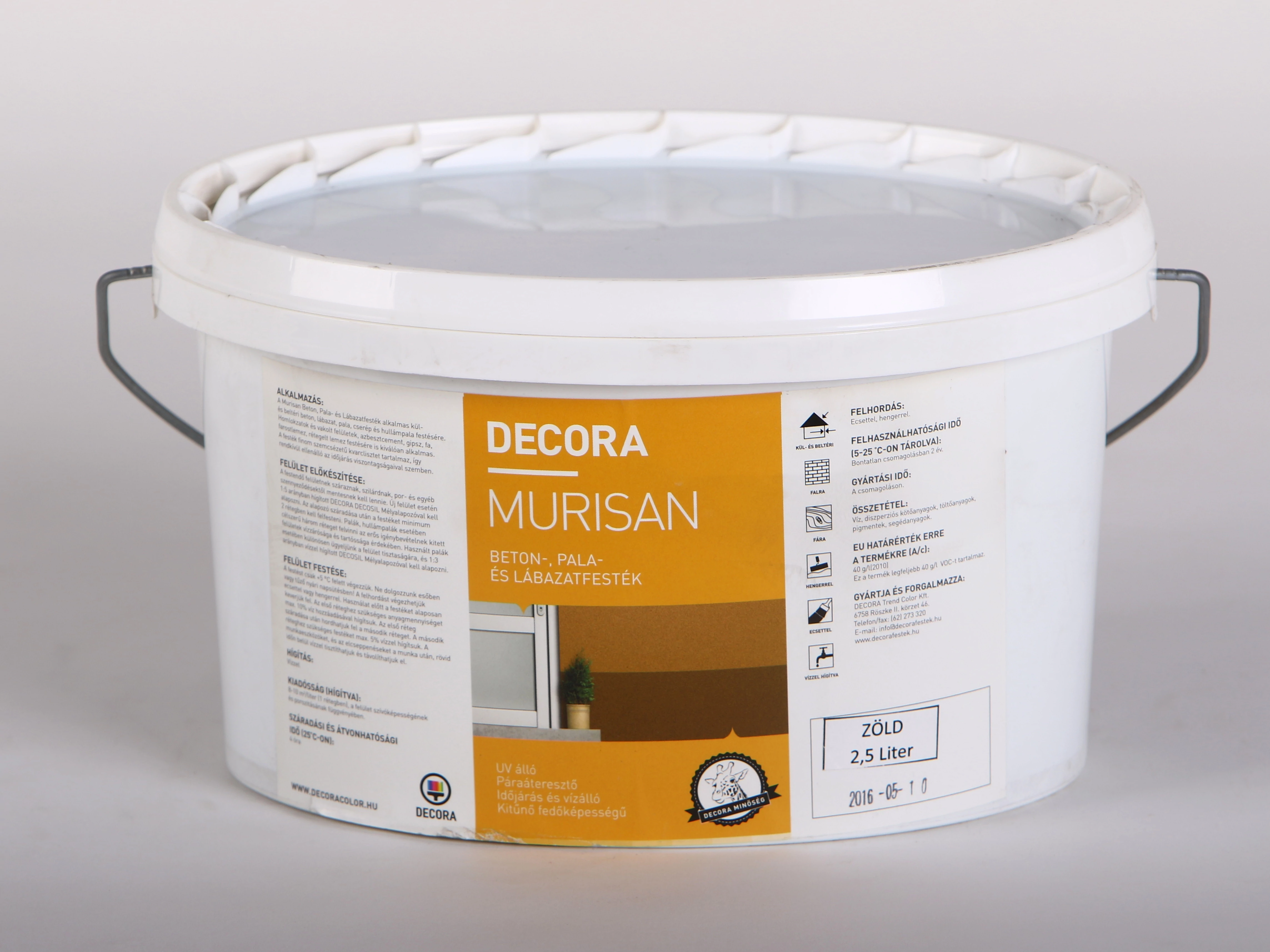 DECORA MURISAN beton-, pala- és lábazatfesték 2,5 l  zöld