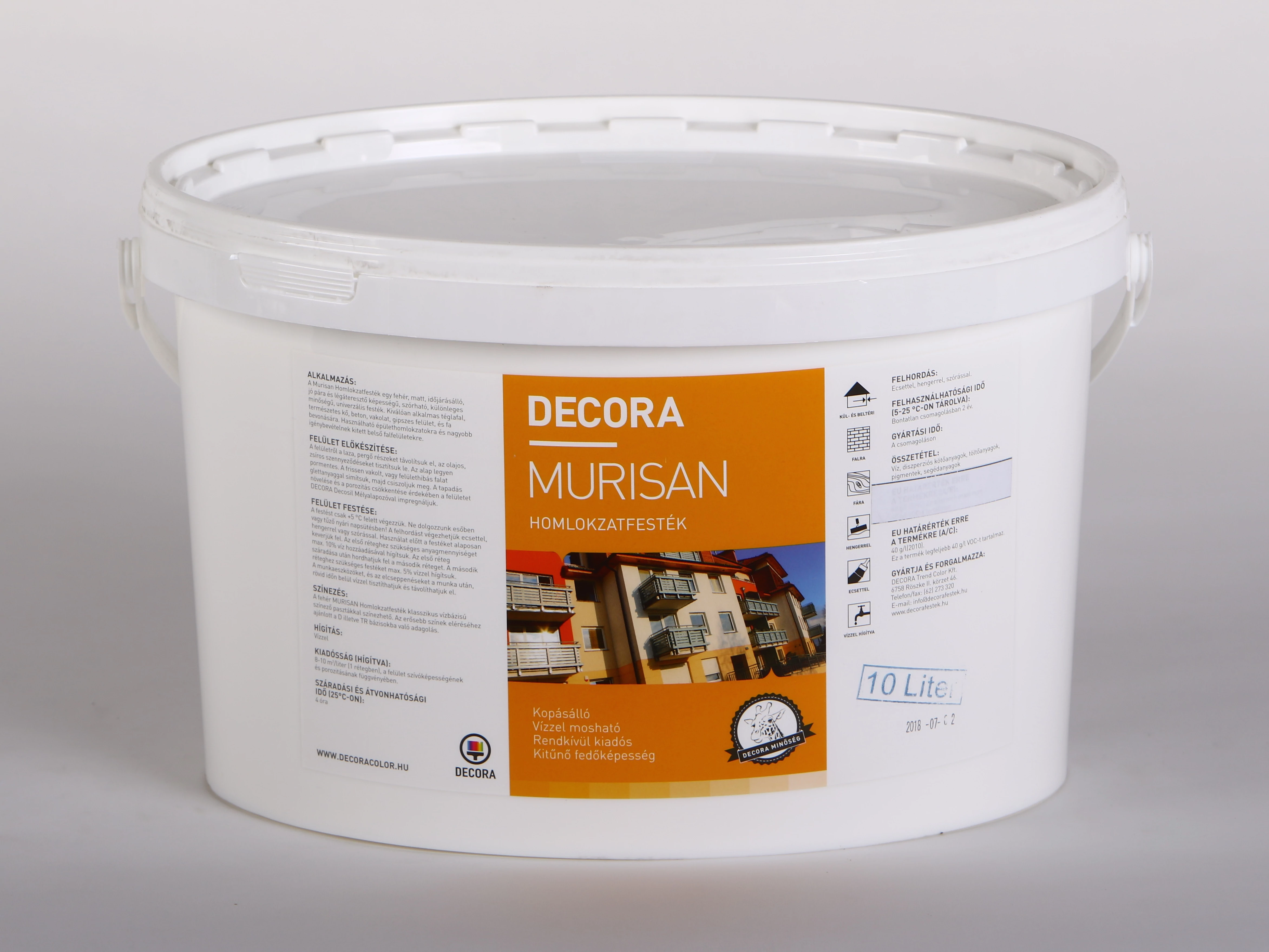 DECORA Murisan homlokzatfesték 10 l fehér