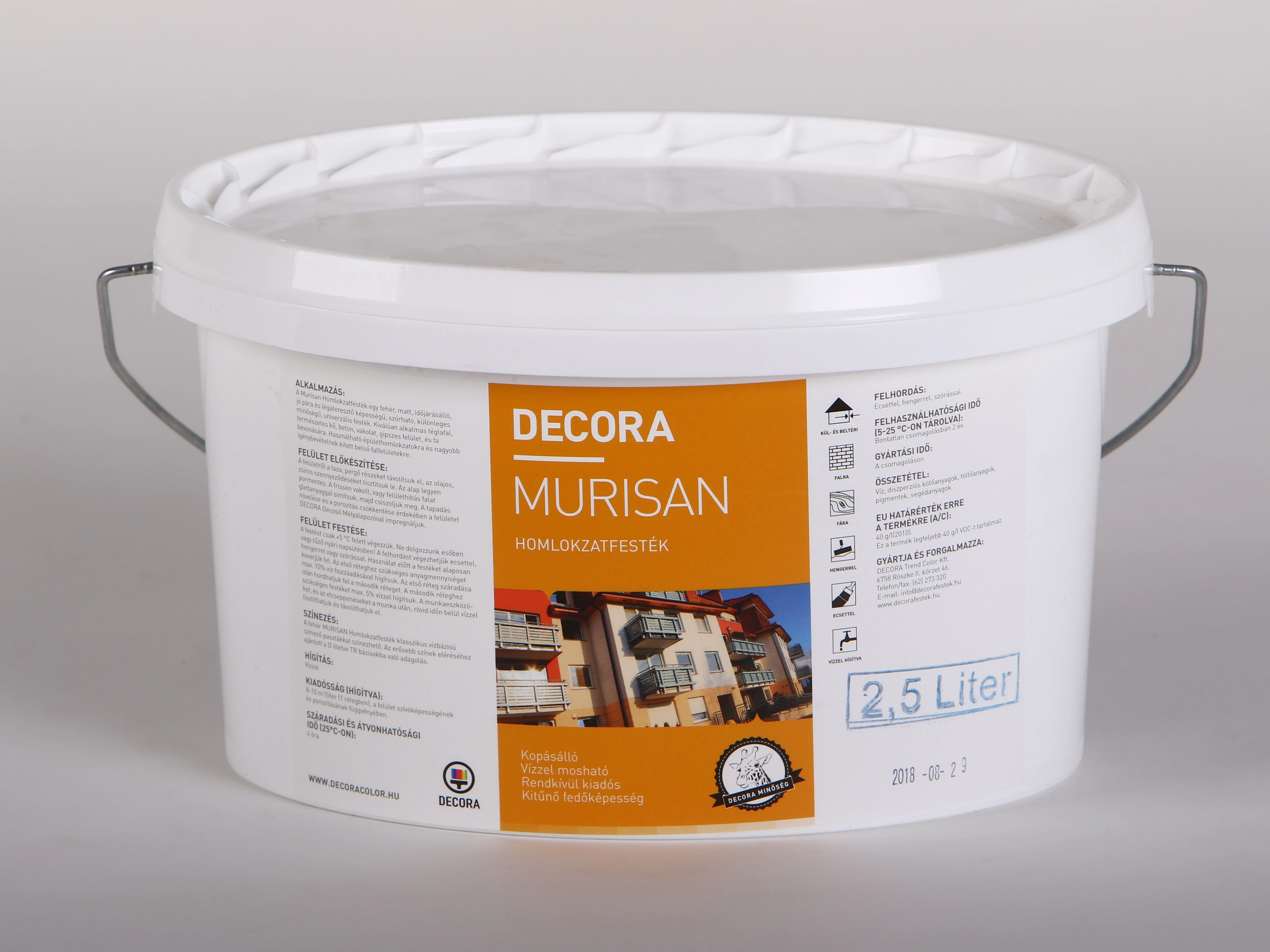 DECORA Murisan homlokzatfesték 2,5 l fehér