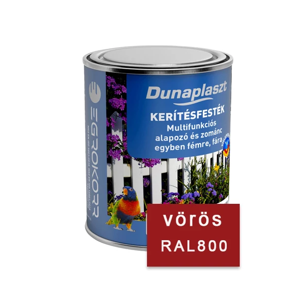 Dunaplaszt kerítésfesték 0,75 l 800 vörös Multifunkciós