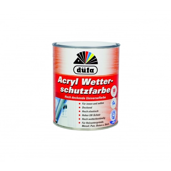 DÜFA Időjárásálló festék 2,5 l sötétbarna (Acryl-Wetterschutzfarbe)