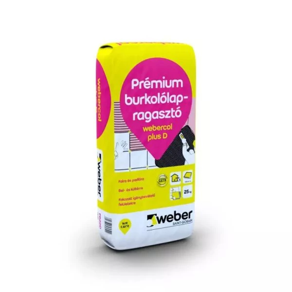 Weber webercol plus D csempe- és burkolólapragasztó 25 kg (C2TE)
