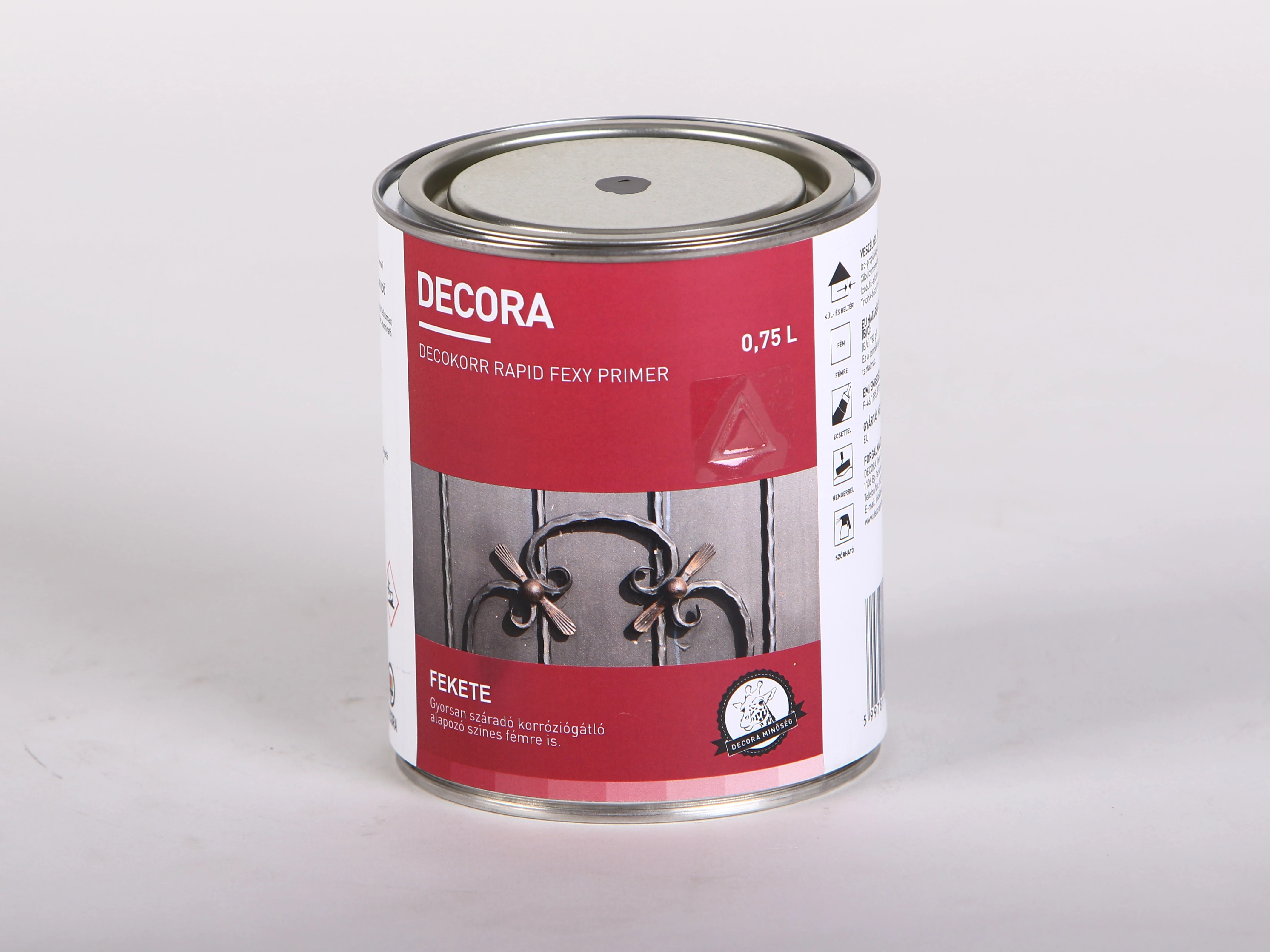 DECORA Decokorr Fexy Primer rozsdagátló alapozó 0,75 l 300 fekete